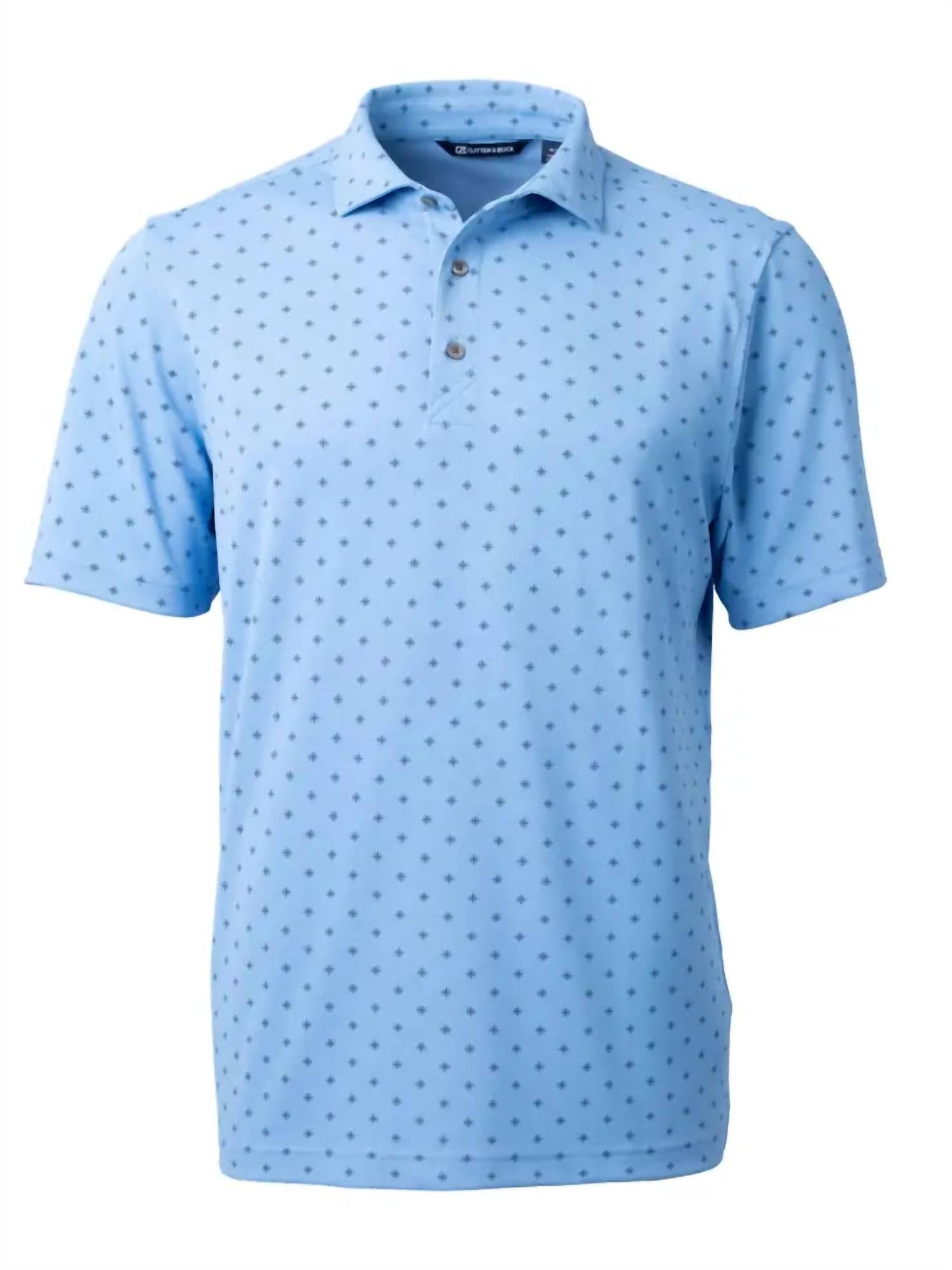 Cutter & Buck - Virtue Eco Pique Tile Print Polo Shirt