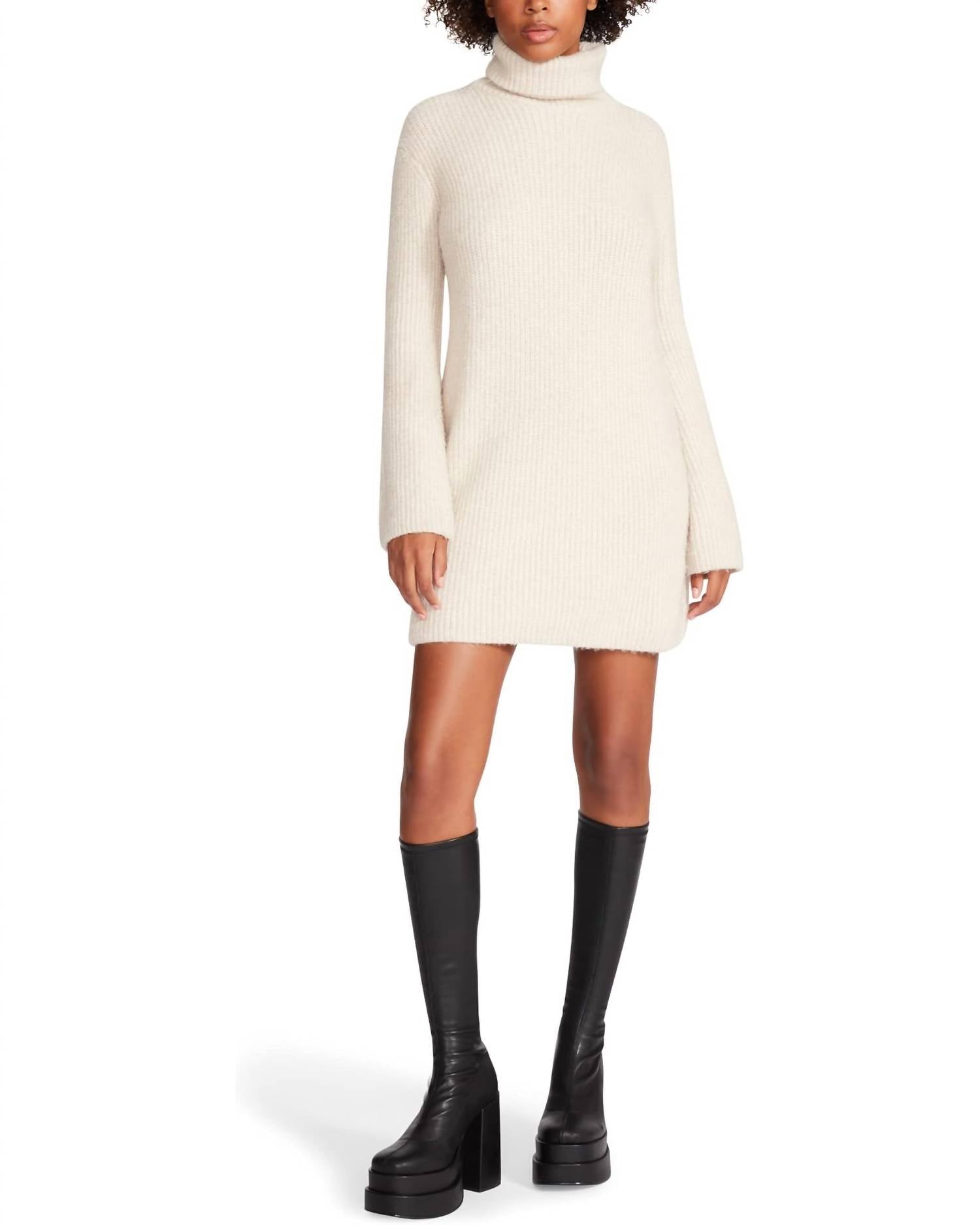 STEVE MADDEN Abbie Sweater Dress in oatmeal 1 - women's dress