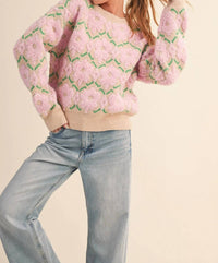 &Merci - Bright Blooms Flower Sweater
