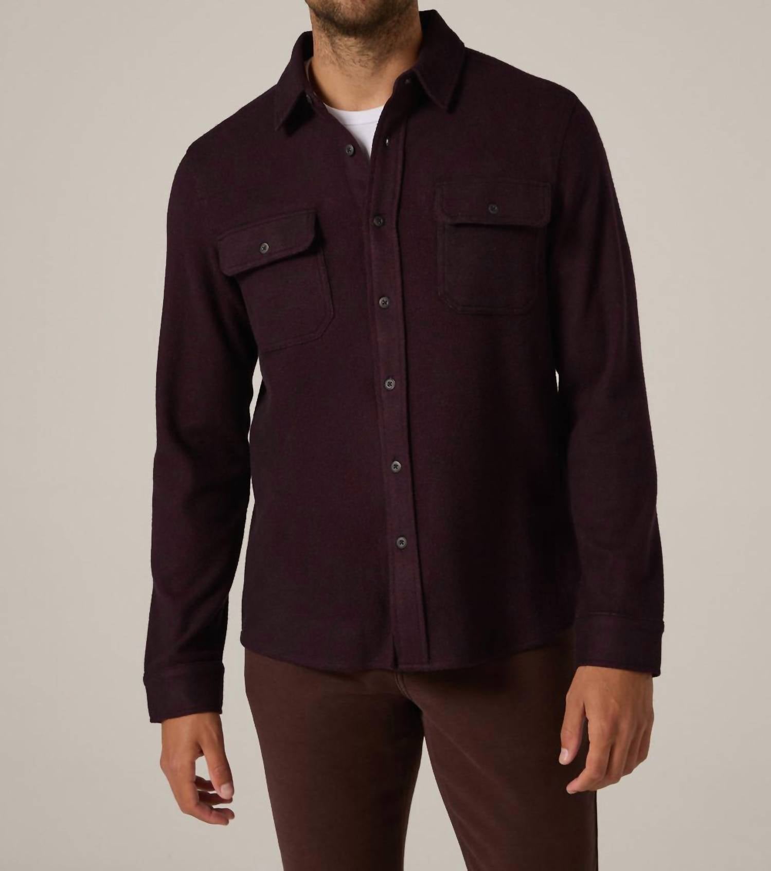 7Diamonds Generation Long Sleeve Shirt in bordeaux - men's shirt