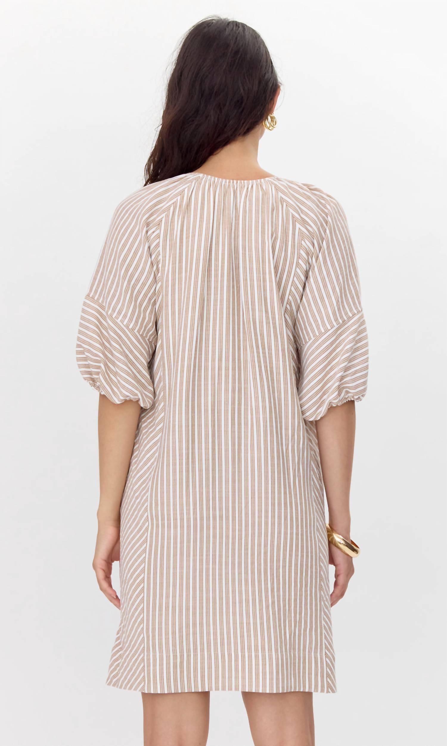 Greylin - Kyra Stripe Button Front Mini Dress