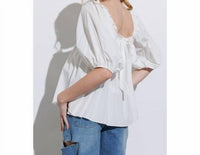Baby Doll Back Tie Blouse