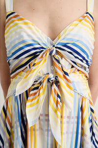 Toccin - Wren Double Tie Front Midi Dress