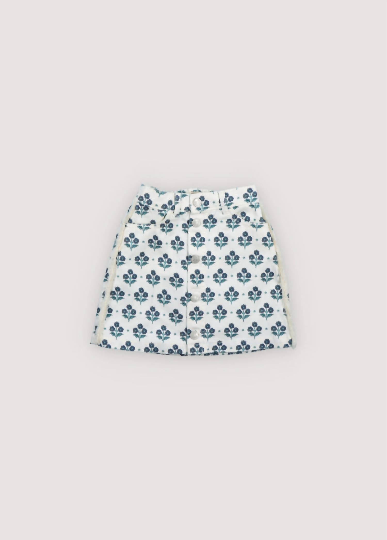 The New Society Girls Leros Skirt in hyacinth print - kids' skirt