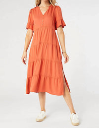 Coco + Carmen - Margaux Tiered Ruffle Sleeve Dress