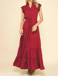 Pinch - Satin Tiered Maxi Dress