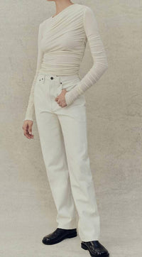 Agolde - Women's Recycled Leather 90s Pinch Waist Lace