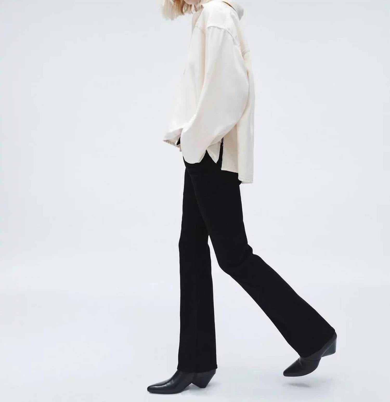 Rag & Bone Peyton Bootcut Jeans in black - women's pants - alternate view