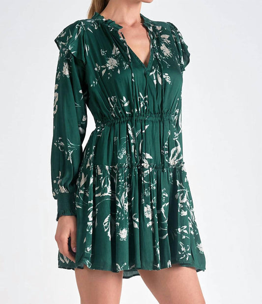 Elan - Long Sleeve V-neck Dress