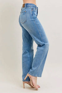 Judy Blue - Mid Rise Tummy Control Straight Jeans