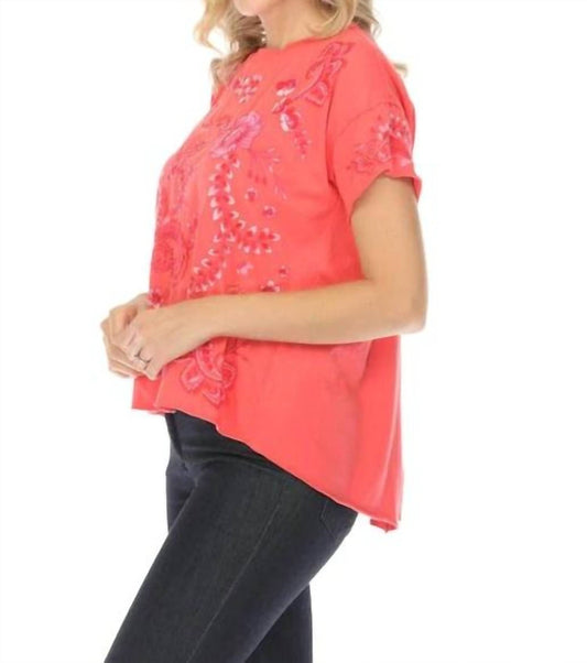 Johnny Was - CASSIA RAW DETAIL SWING TEE