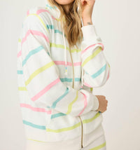 Pj Salvage - Limes Sunshine Stripe Full Zip Hoodie