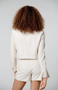 Blanknyc - Beach Date Linen Crop Blazer