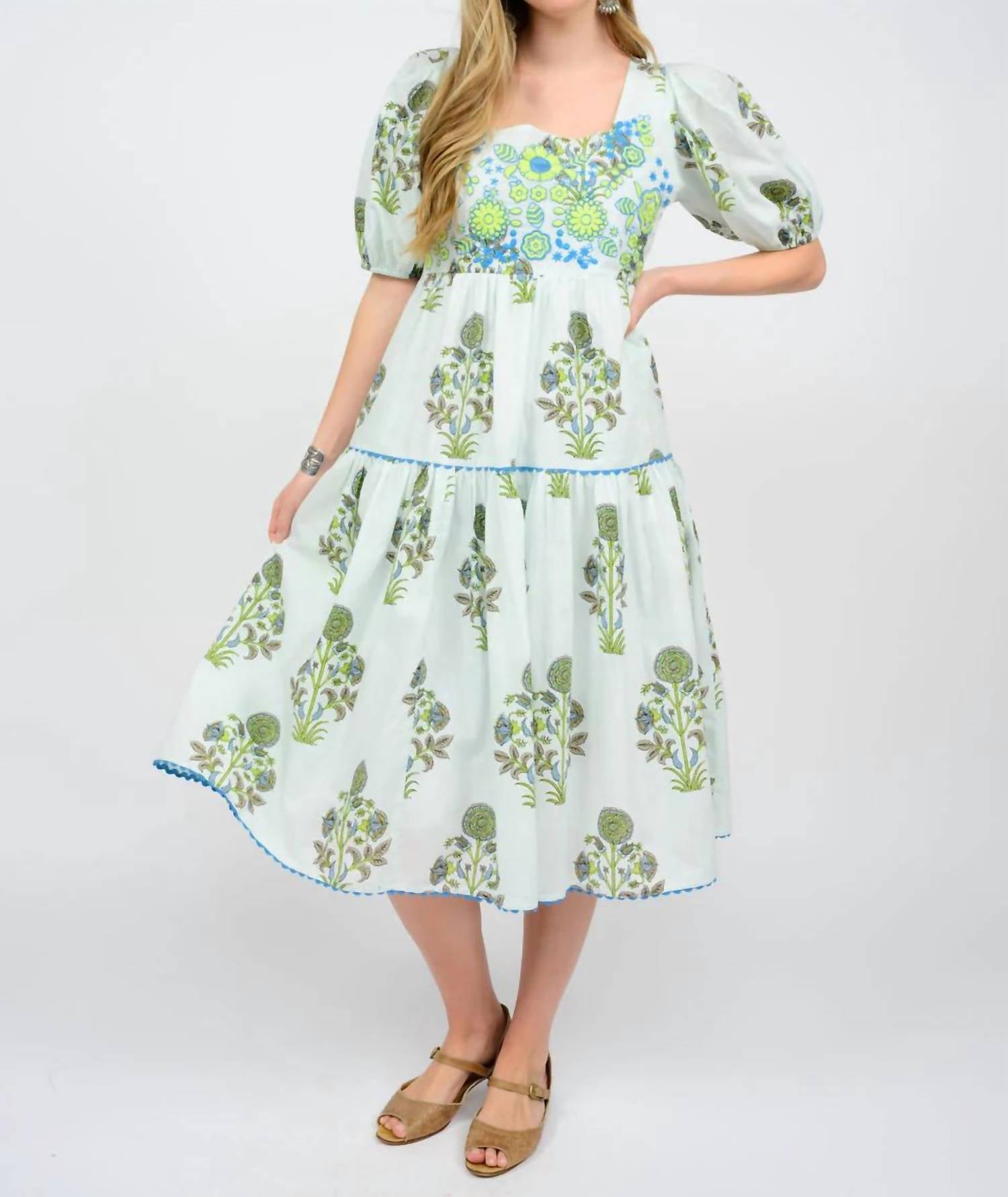 Sister Mary - Arianna Embroidered Midi Dress