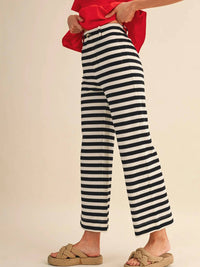 &Merci - Stretchy Striped High Waist Pants