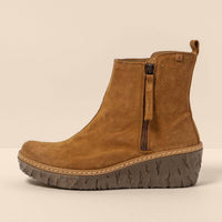 El Naturalista Women's Myth Wedge Leather Comfort Ankle Boots in brown - women's shoe