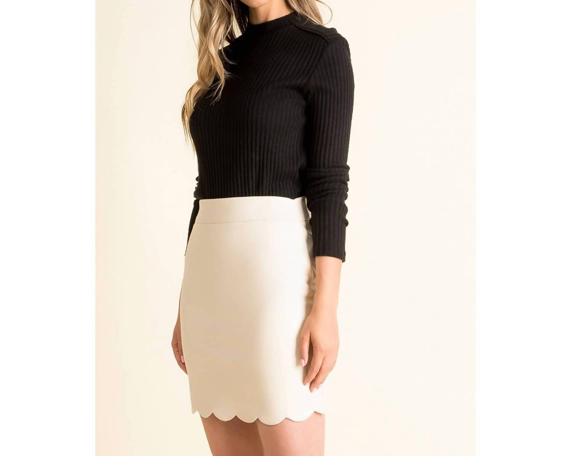 Thml - Leather Scallop Skirt