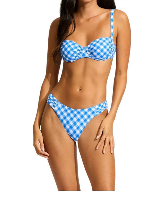 Seafolly - Ruched Underwire Bra & High Leg Bikini