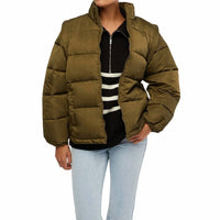 We Wore What - Zip Off Sleeve Puffer Jacket