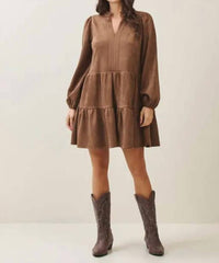 Able - Sally Tiered Long Sleeve Dress