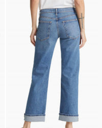 ASKK NY Straight Leg Boyfriend Jeans in flashback - women's jeans - detail view