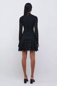 SIMKHAI Joy Mini Dress in black - women's dress - alternate view