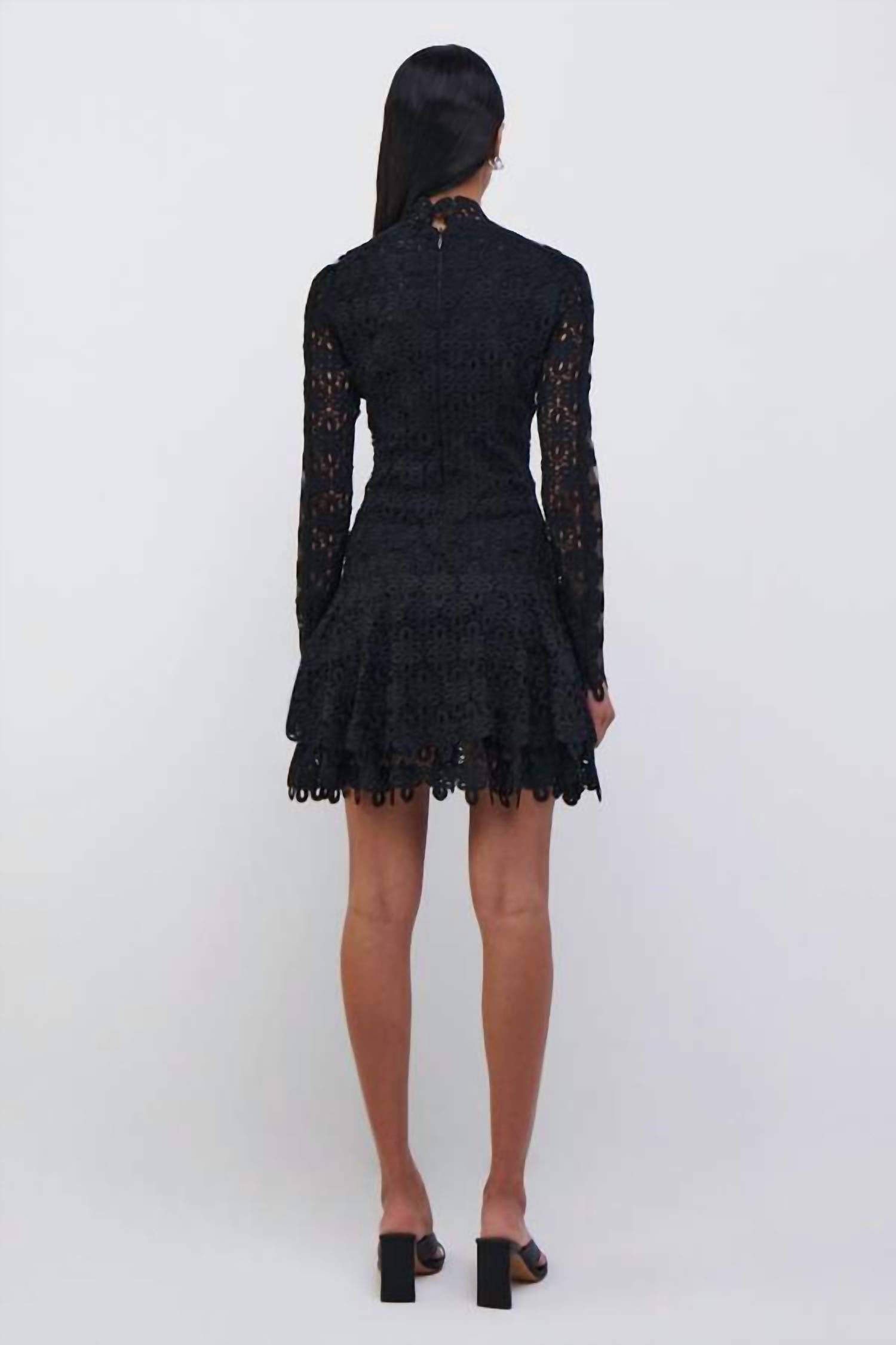 SIMKHAI Joy Mini Dress in black - women's dress - alternate view