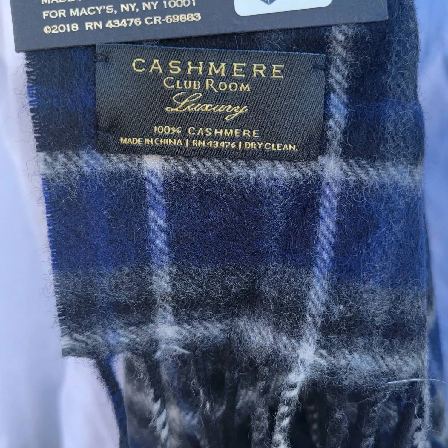 Club Room - LUXURY CASHMERE SCARF