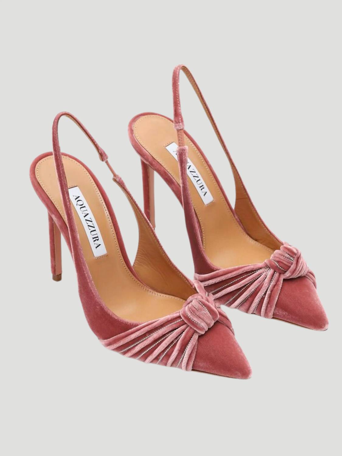 Aquazzura - Women's Atelier Embellished Velvet Slingback Pumps