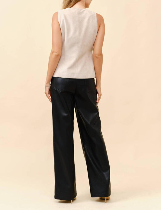 Tea & Cup - Sleeveless Suede Vest