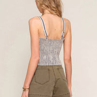 Heartloom - Pomme Stripe Button Front Top