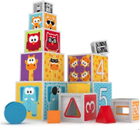J'Adore - Race Track, Animal & Number Nesting Blocks, ABC Puzzle Set