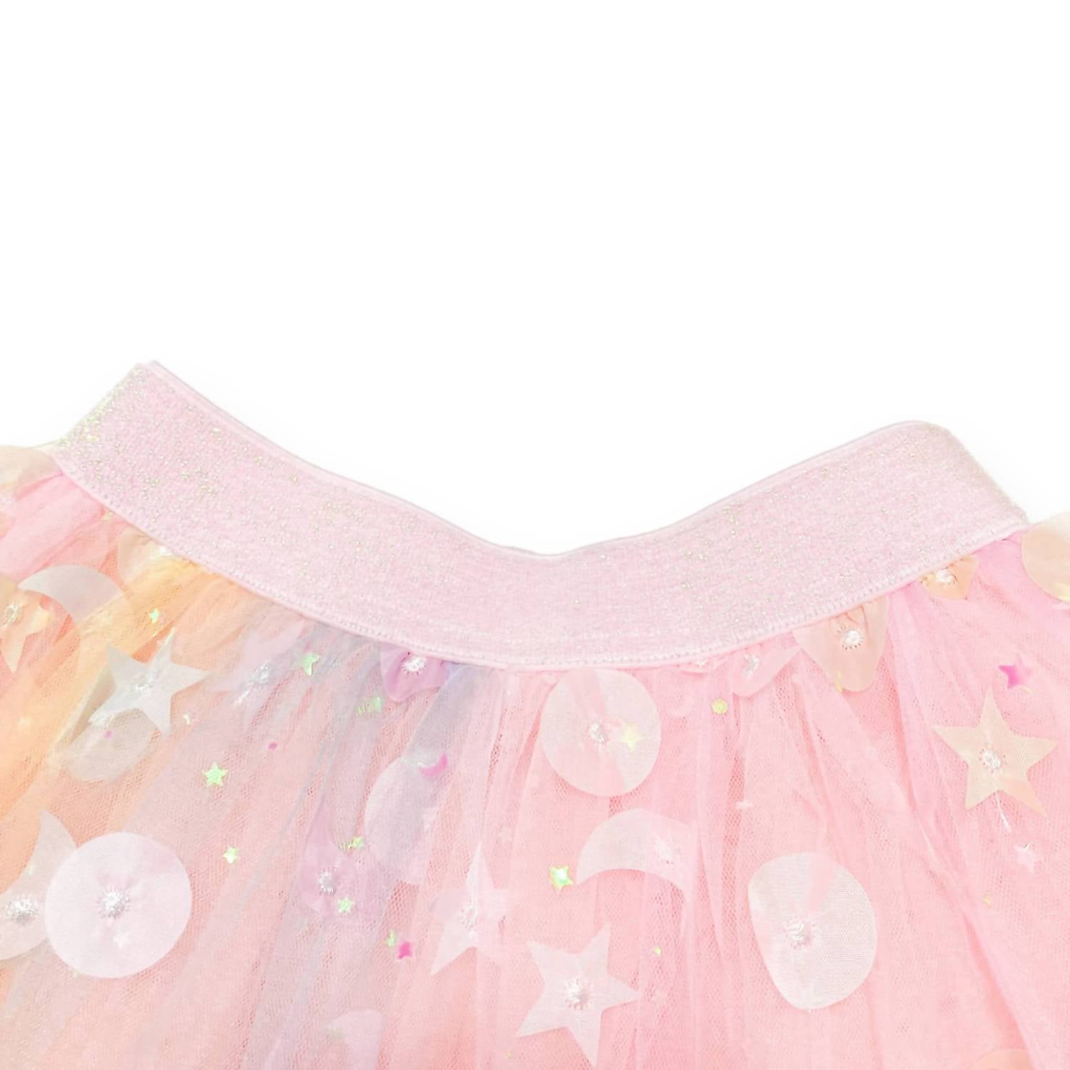 Doe A Dear - Girl's Moon And Star Embellished Tutu Skirt