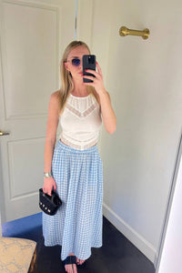 Frnch - Women's Gingham Maxi Skirt