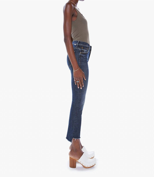 Mother - Crop Step Fray High-waisted Bootcut Jeans