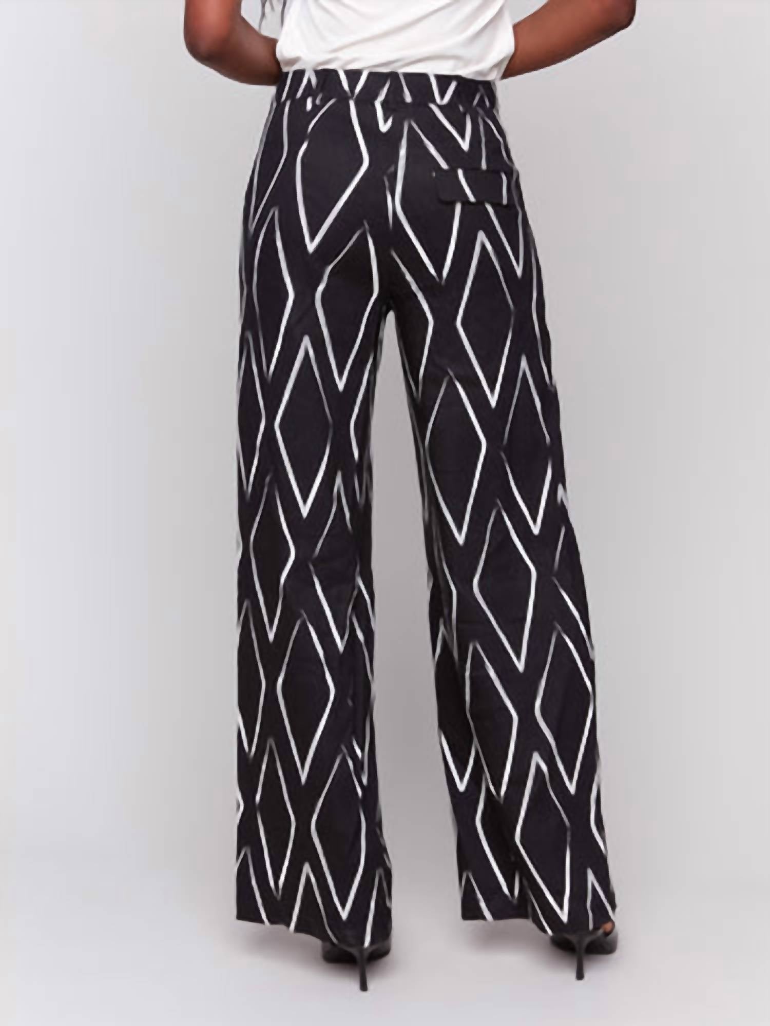 Charlie B - Printed Linen Blend Pants