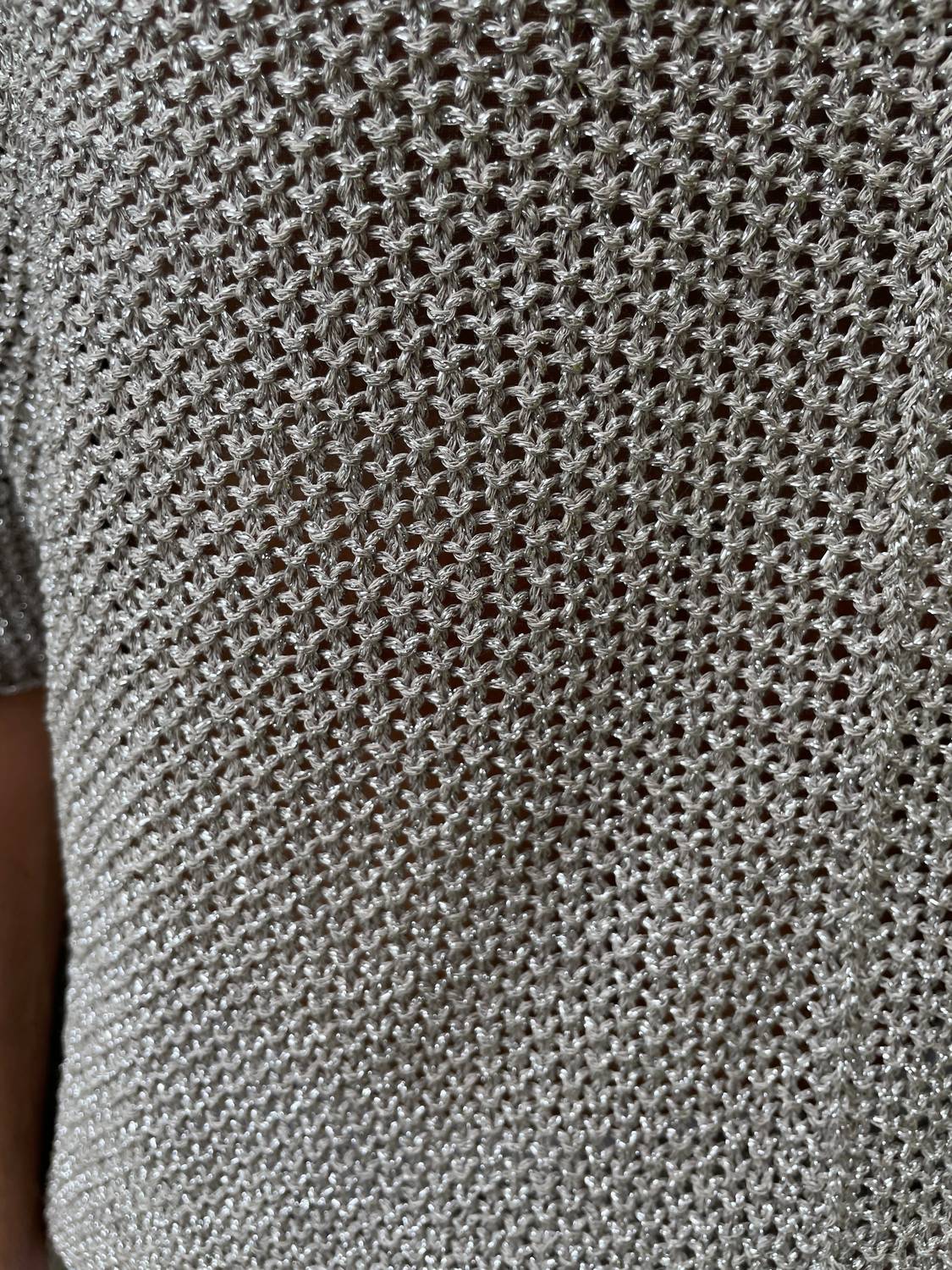 Brand Bazar - Metallic Crochet Sweater