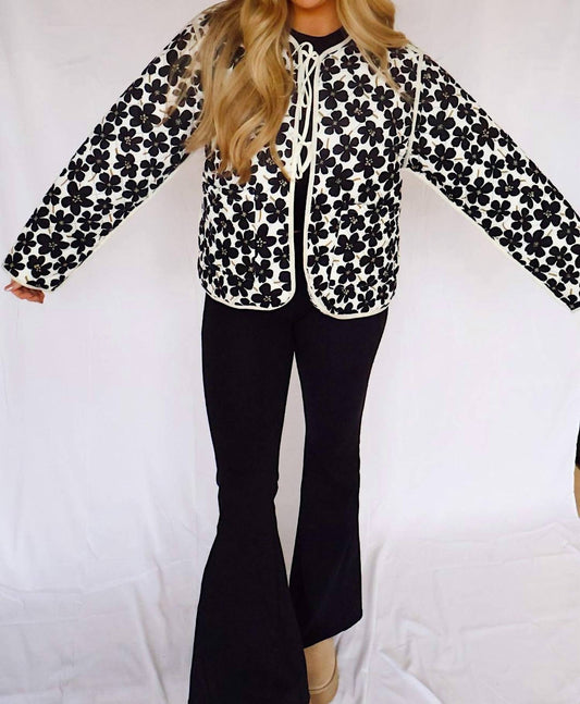 Bibi - Daisy Flower Quilted Jacket