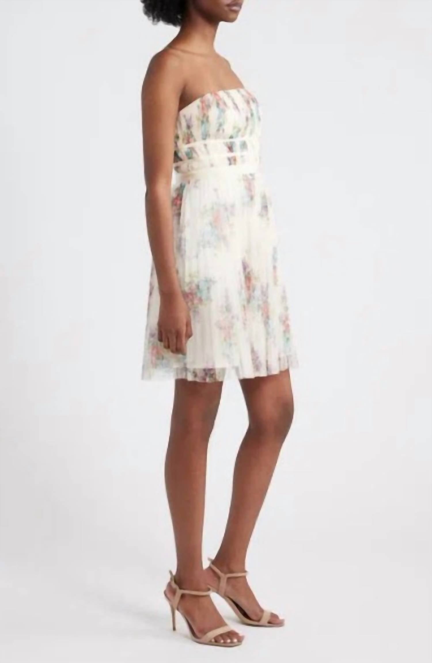 Lulus - Calais Pleated Mini Dress