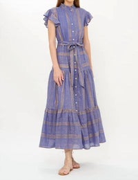 Oliphant - Ruffle Collar Button Maxi Dress