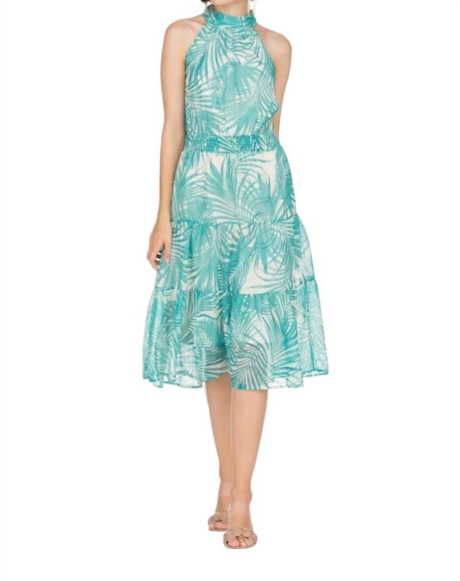 Jade - Cinch Waist Halter Dress
