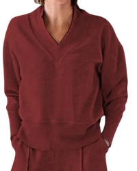 Rosa Clothing - Casual V-neck Long Sleeve Top