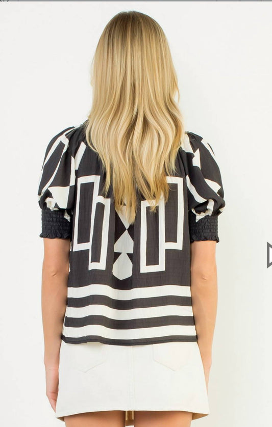 Thml - Annie Short Sleeve Print Top