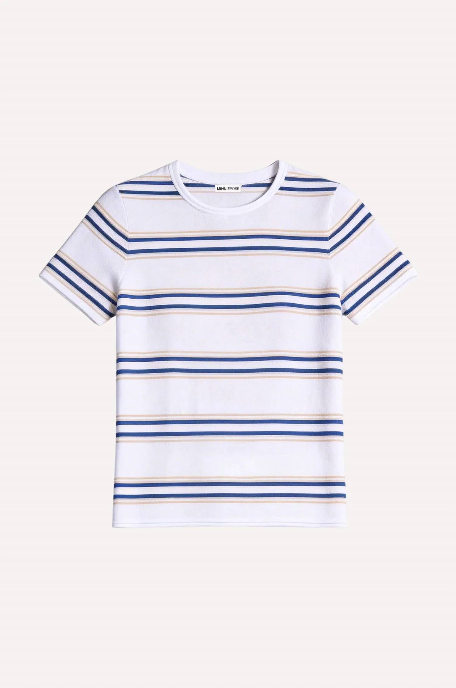 Minnie Rose - Short Sleeve Striped Tee