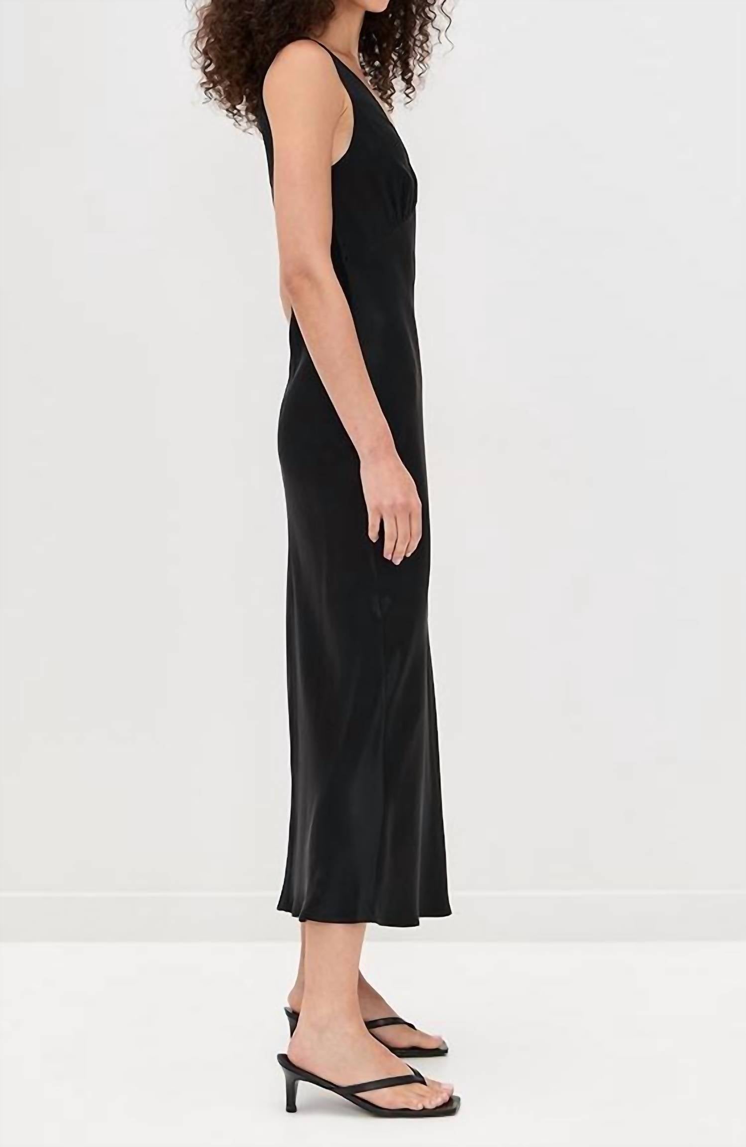 Favorite Daughter Anyday Anytime Dress in black - women's dress - detail view