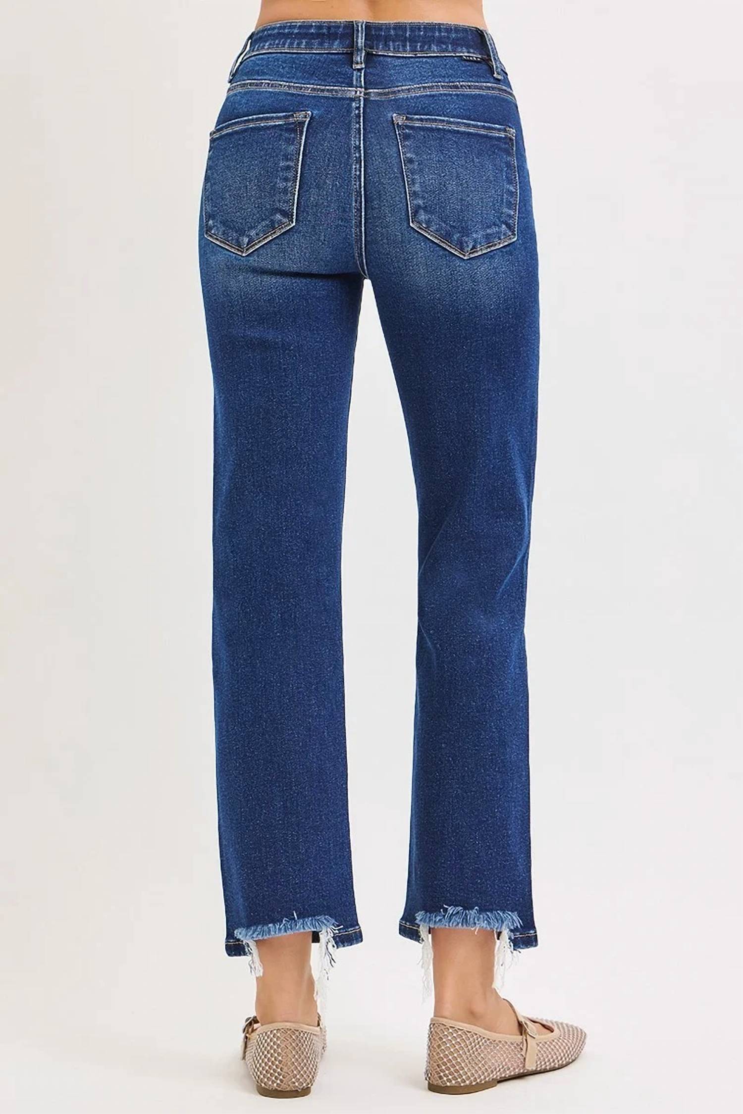 Risen - Tummy Control High Rise Crop Straight Pants - Plus