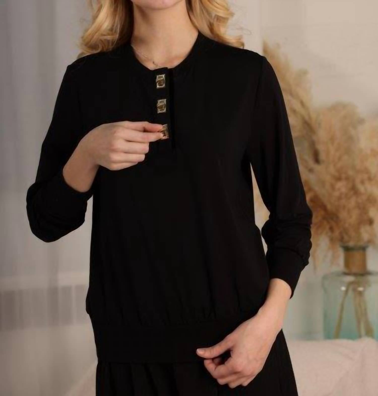 Simondona - Rayon Crewneck Top