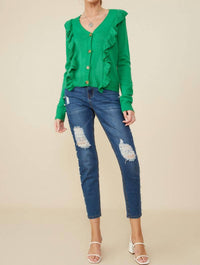 Hayden La - Ruffle Knit Cardigan