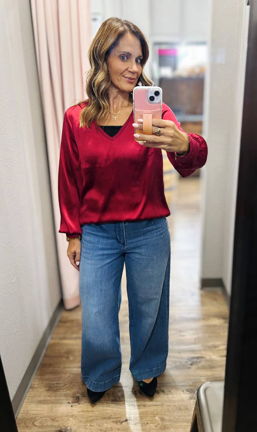 Another Love - Aya Long Sleeve V-neck Top