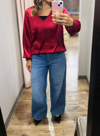 Another Love - Aya Long Sleeve V-neck Top